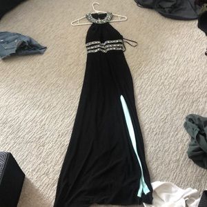Black prom dress from David’s Bridal